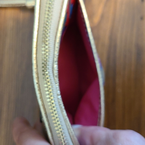 Coach wristlet mini wallet in jewel tone signature Poppy - Picture 7 of 7